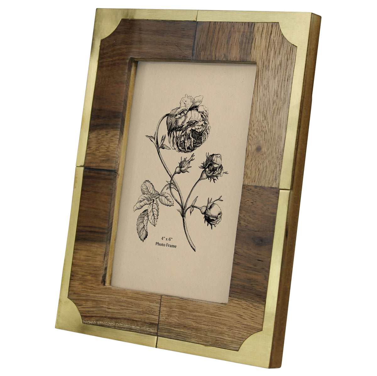 Frame Teak & Brass 4x6