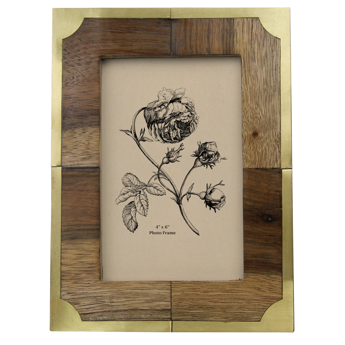 Frame Teak & Brass 4x6