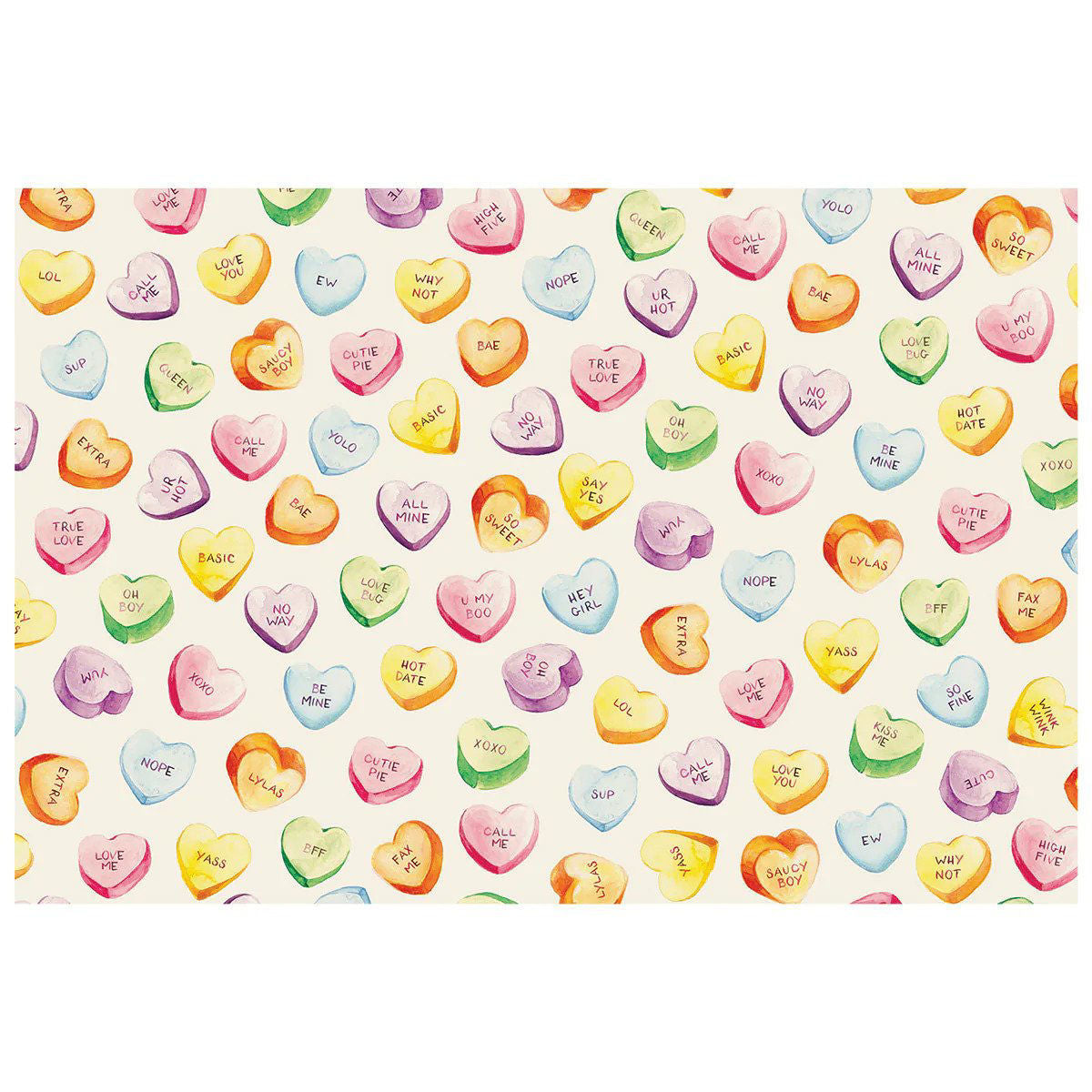 Placemat Paper - Conversation Hearts