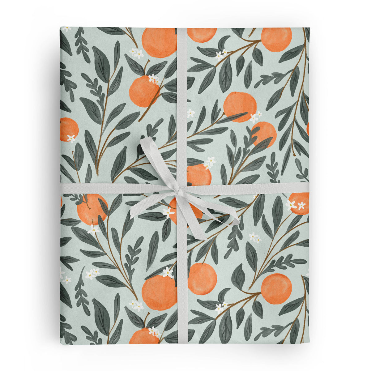 Gift Wrap Roll - Orange Vine