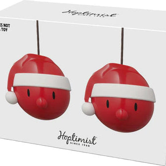 Hoptimist Holiday Santa Ornament - set of 2