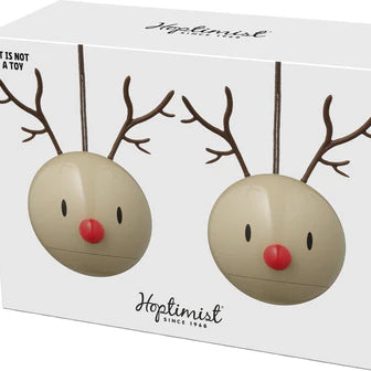 Hoptimist Holiday Reindeer Ornament - set of 2