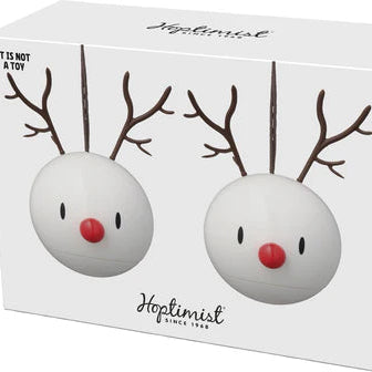 Hoptimist Holiday Reindeer Ornament - set of 2