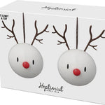 Hoptimist Holiday Reindeer Ornament - set of 2