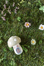 Mushroom house - small spring w/embroidery