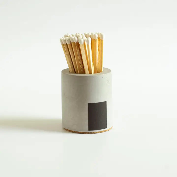 Match Striker Concrete Cylinder: Grey