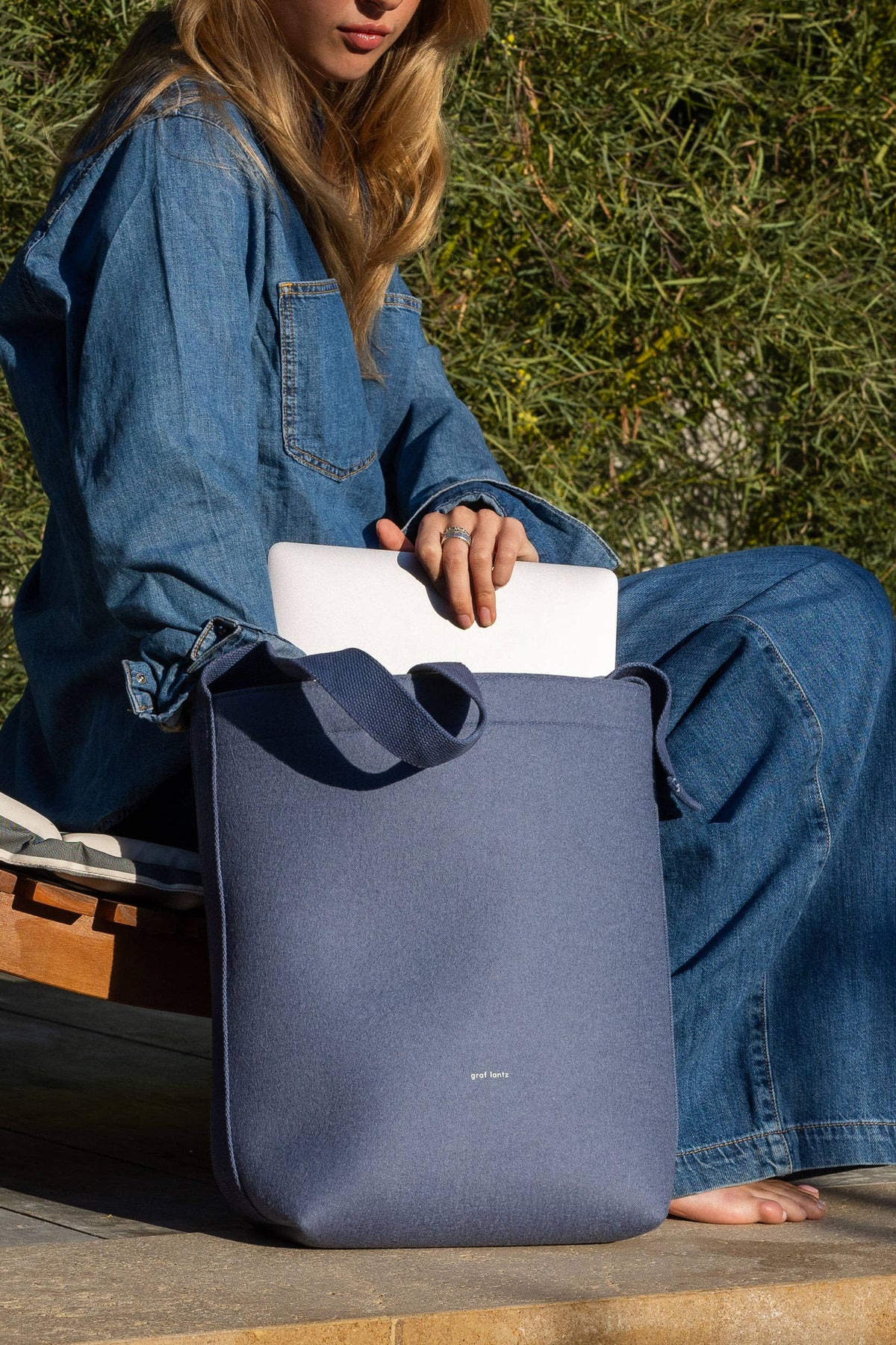 Campus Merino Wool Tote in Horizon