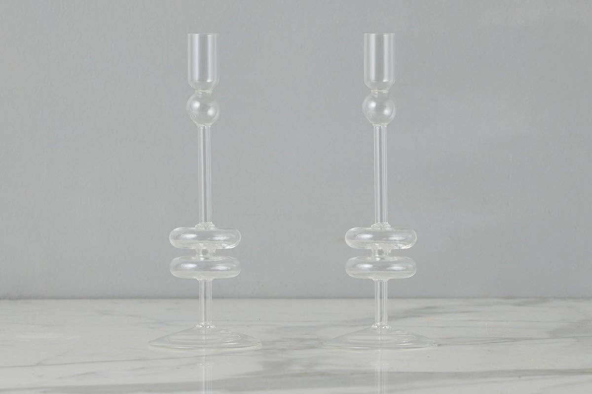 Candlestick Glass, Medium, Clear