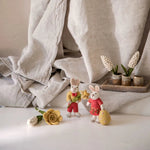 Bunny small w/melon dress and big egg