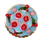 Candle 2-Tier Cake Blue - 7"h x 6.5w