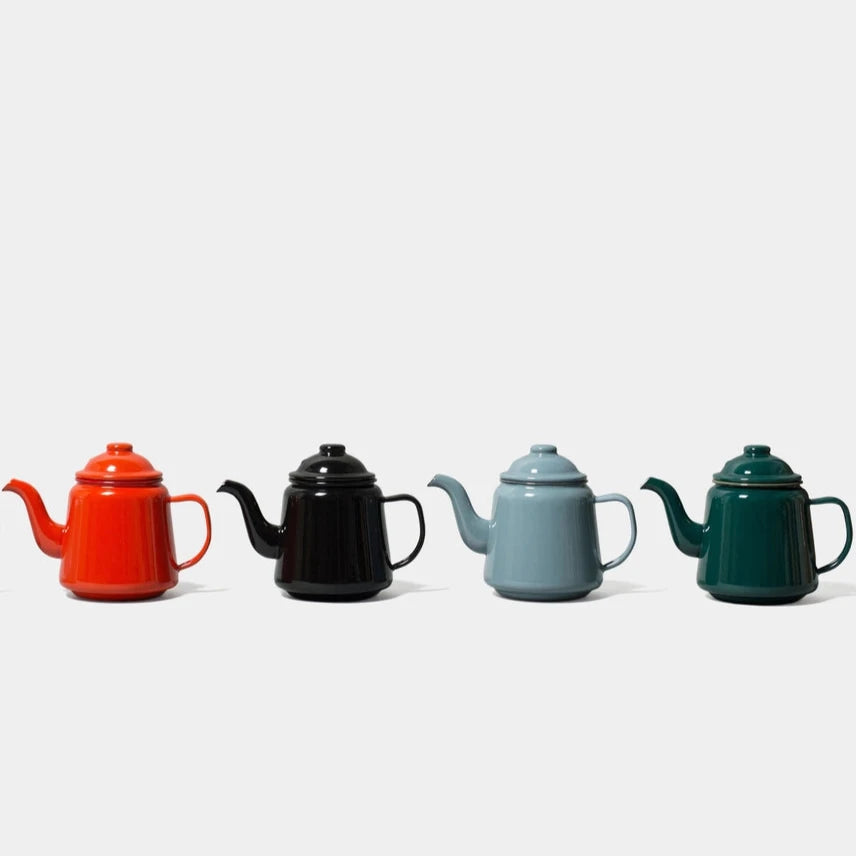 Falcon Enamel Teapot with durable enamel coating, perfect for brewing and serving tea with a classic design.