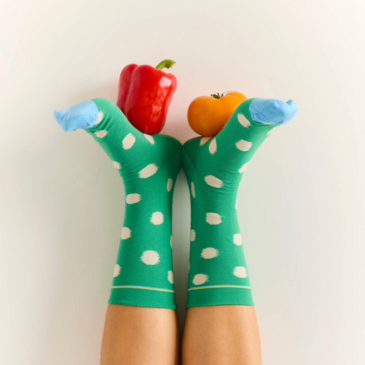 Socks Polka dot Green Ming