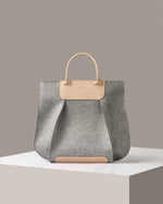 Frankie Merino Wool Tote in Granite