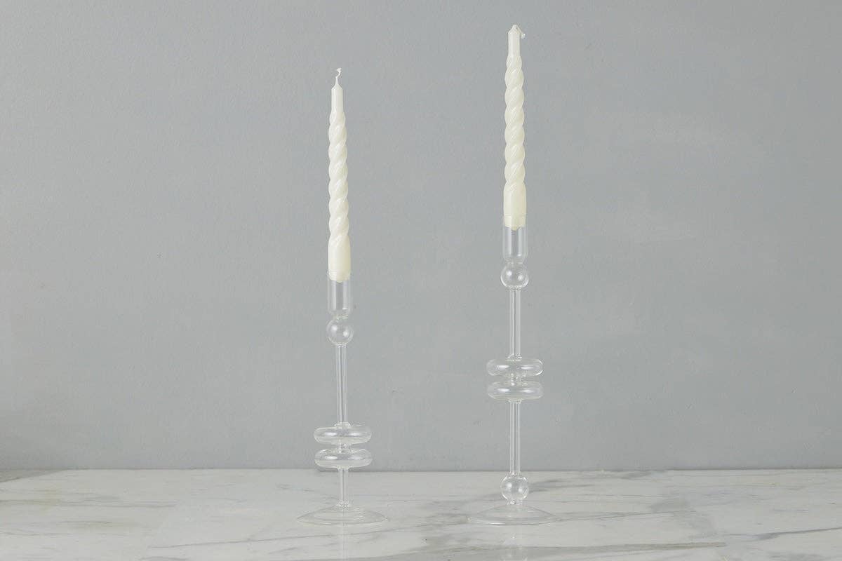 Candlestick Glass, Medium, Clear