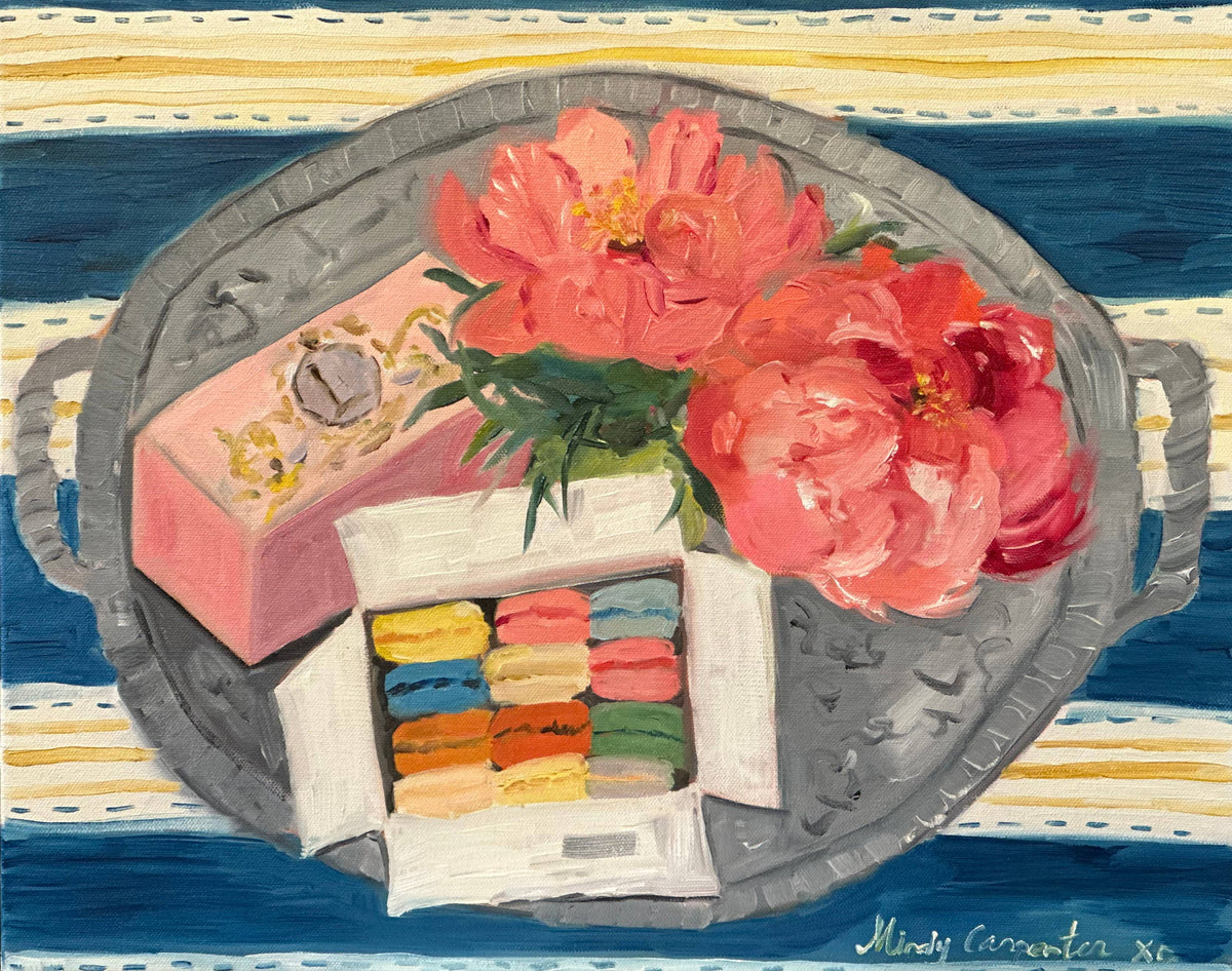 Macarons & Peonies Postcard
