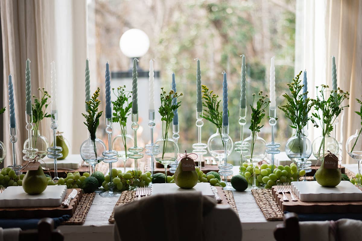 Candlestick Glass, Medium, Clear