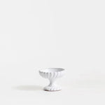 Astier de Villatte Peggy Incense Holder in White – Handmade black terracotta clay with milky white glaze, made in Paris