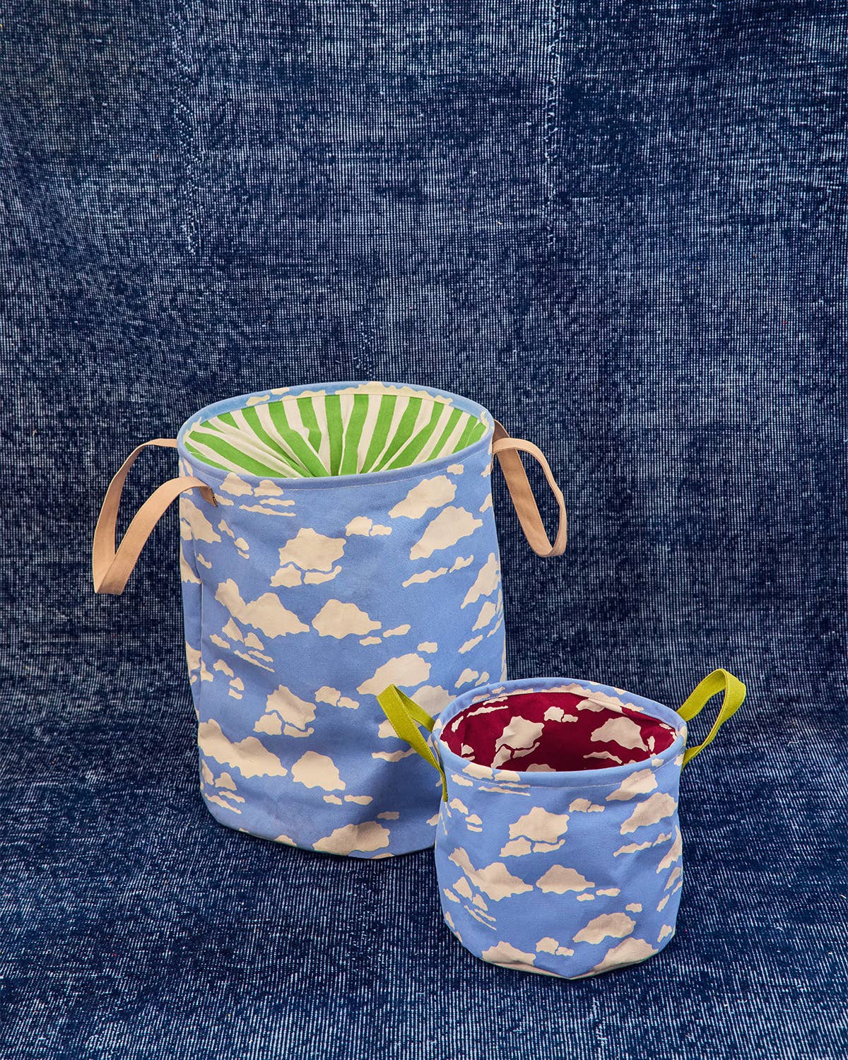 Cloud Canvas Laundry Hamper