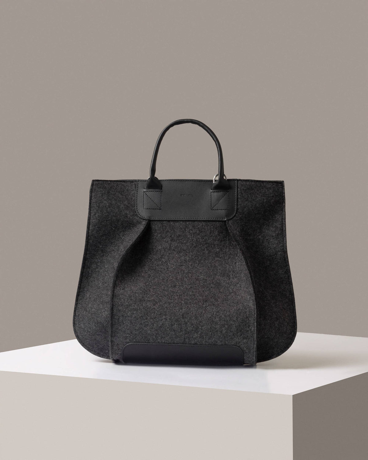 Frankie Merino Wool Tote in Charcoal