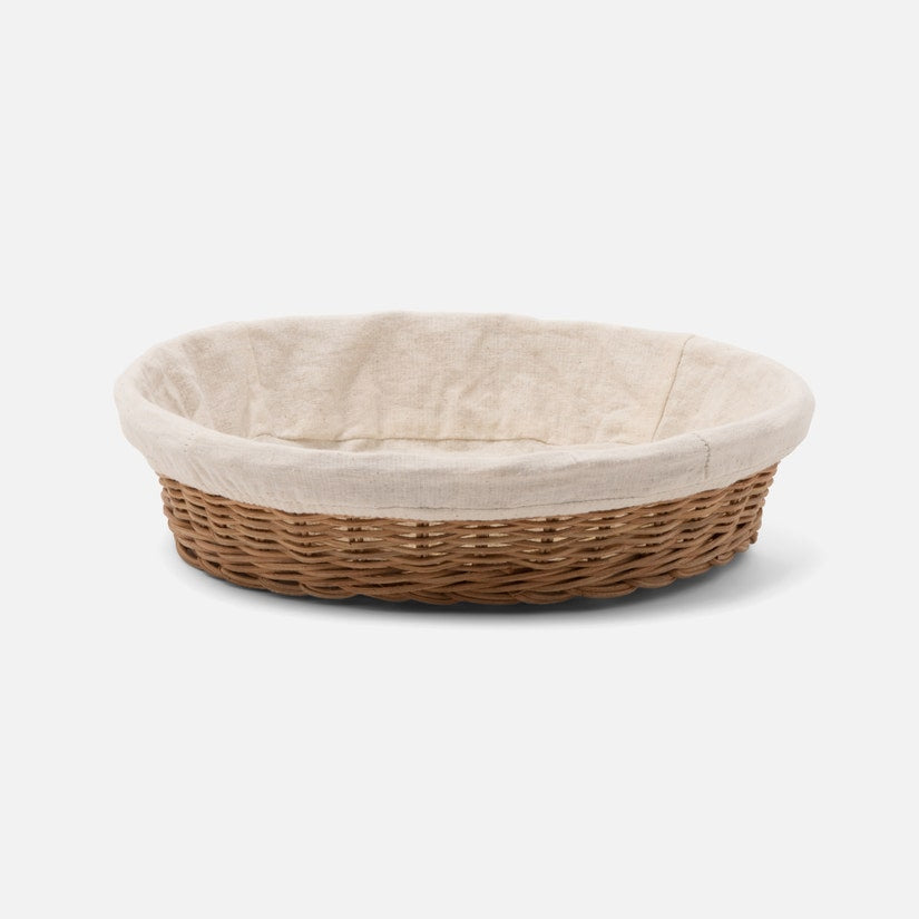 Rattan Round Basket w/ Liner