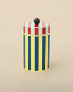 Tall Stripe Metal Canister
