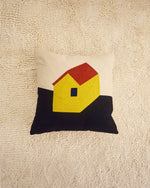 House Embroidered Pillow, 18x18"