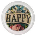 Coaster 6" Happy