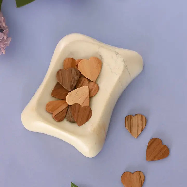 Olivewood Tiny Heart Tokens