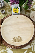 Plate Compostable Palm Leaf - Crab, 6-12"