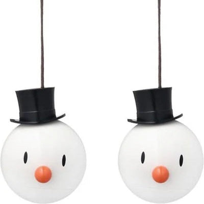 Hoptimist Holiday Snowman Ornament - set of 2