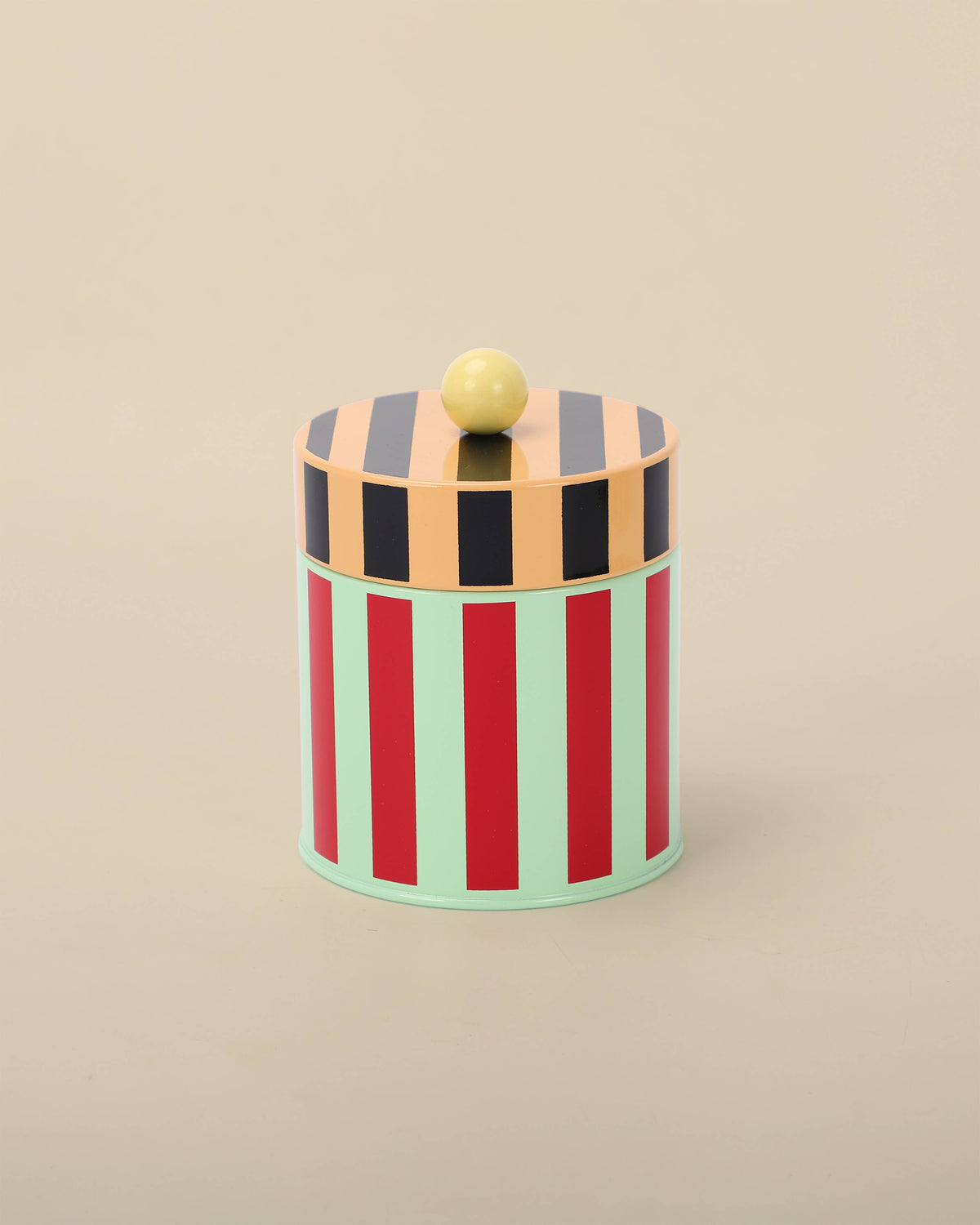 Short Stripe Metal Canister