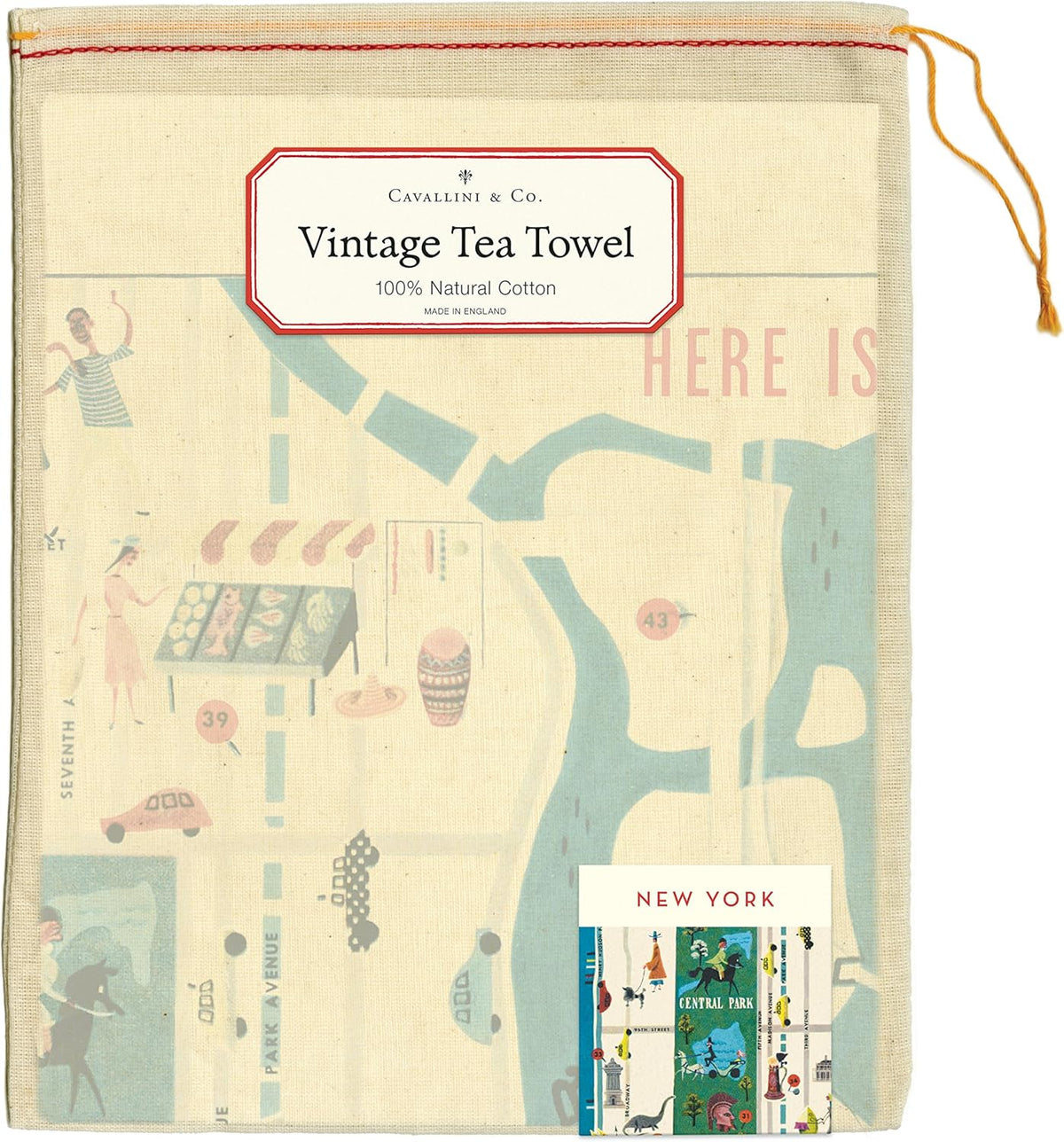 Tea Towel New York Map