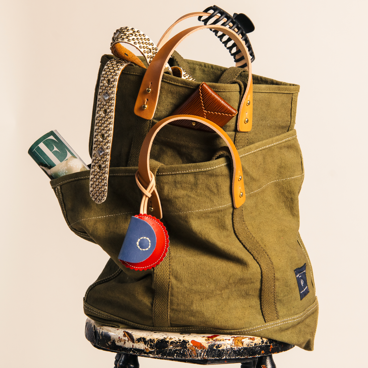 Bag Small East West Tote | Olive
