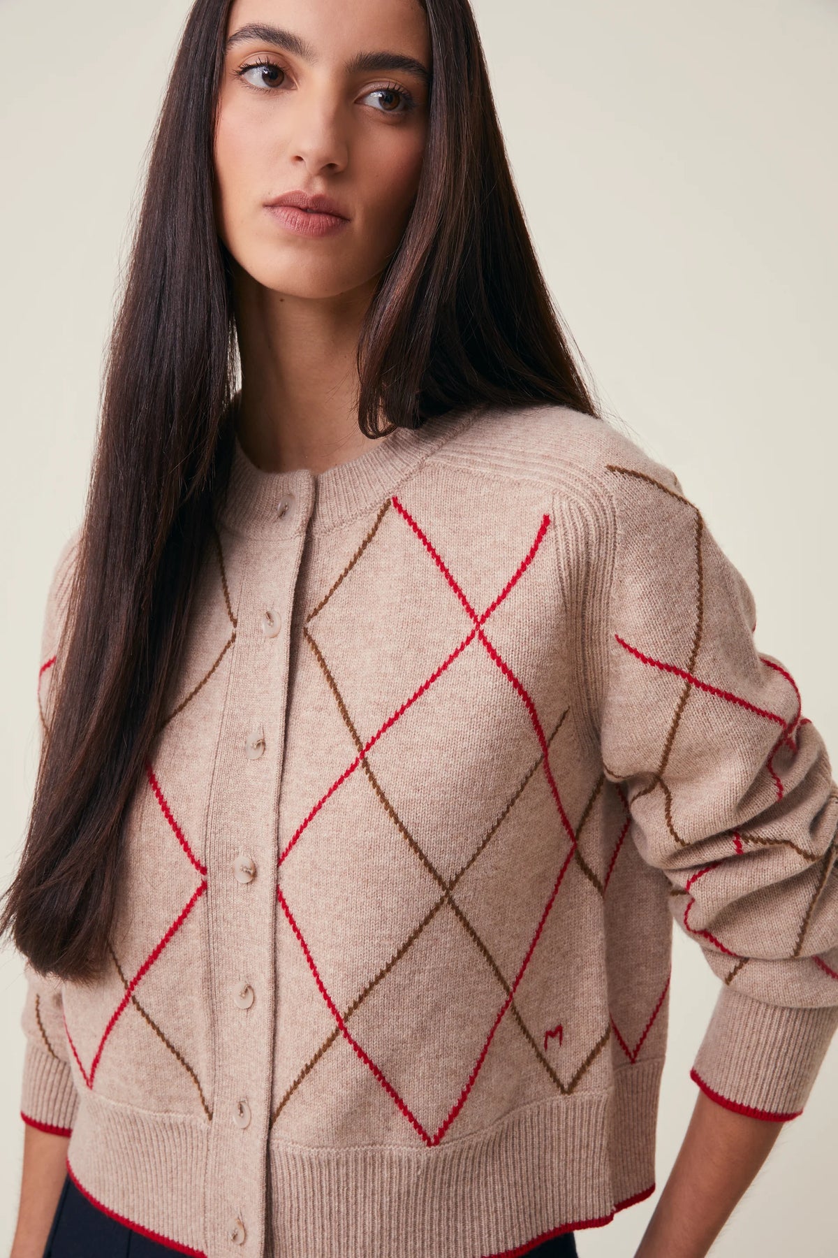 Sweater Cardigan Auguste Arlequin Cord M