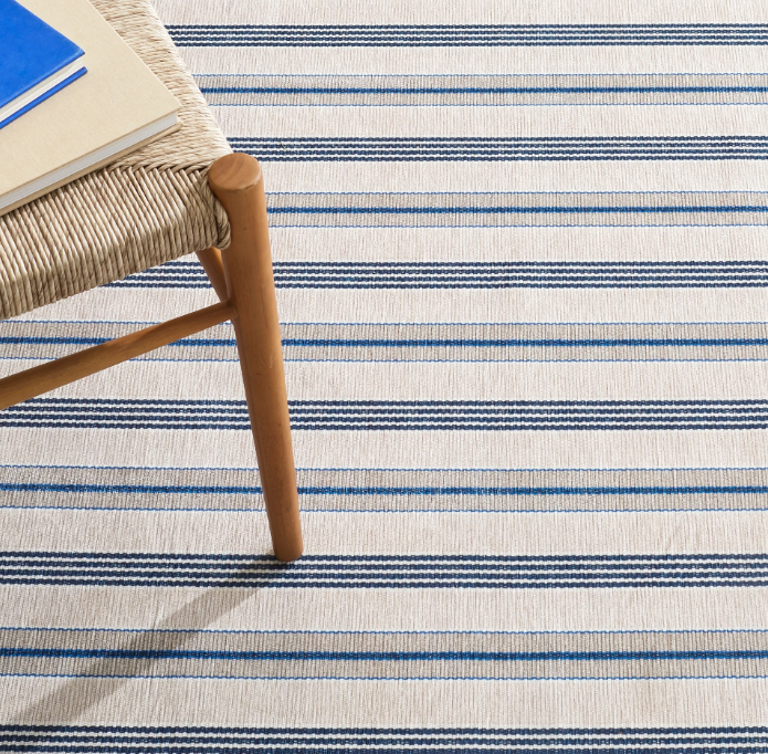 Washable Rug: Nimes Ticking Neutral