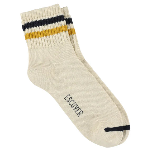 Socks Ecru/Yellow/Blue Ankle