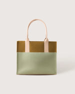 Jaunt Merino Wool Tote Midi - Dew/Brine Vachetta