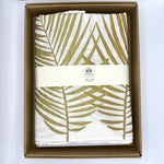 Table Linen: Palma White/Gold Leaves