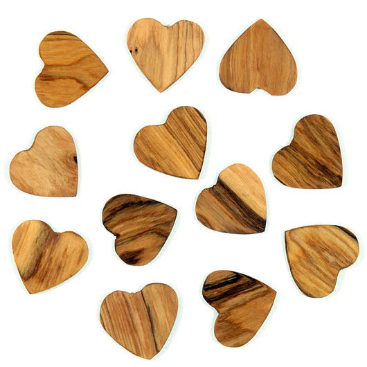 Olivewood Tiny Heart Tokens