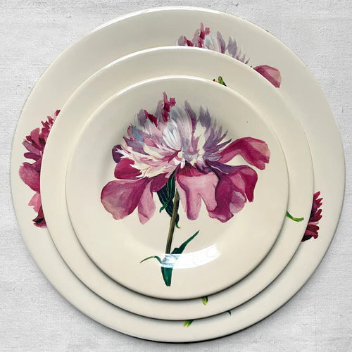 Melamine Dinner Plate - Peony - 10.5"