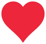 Placemat Paper - Die Cut Red Heart