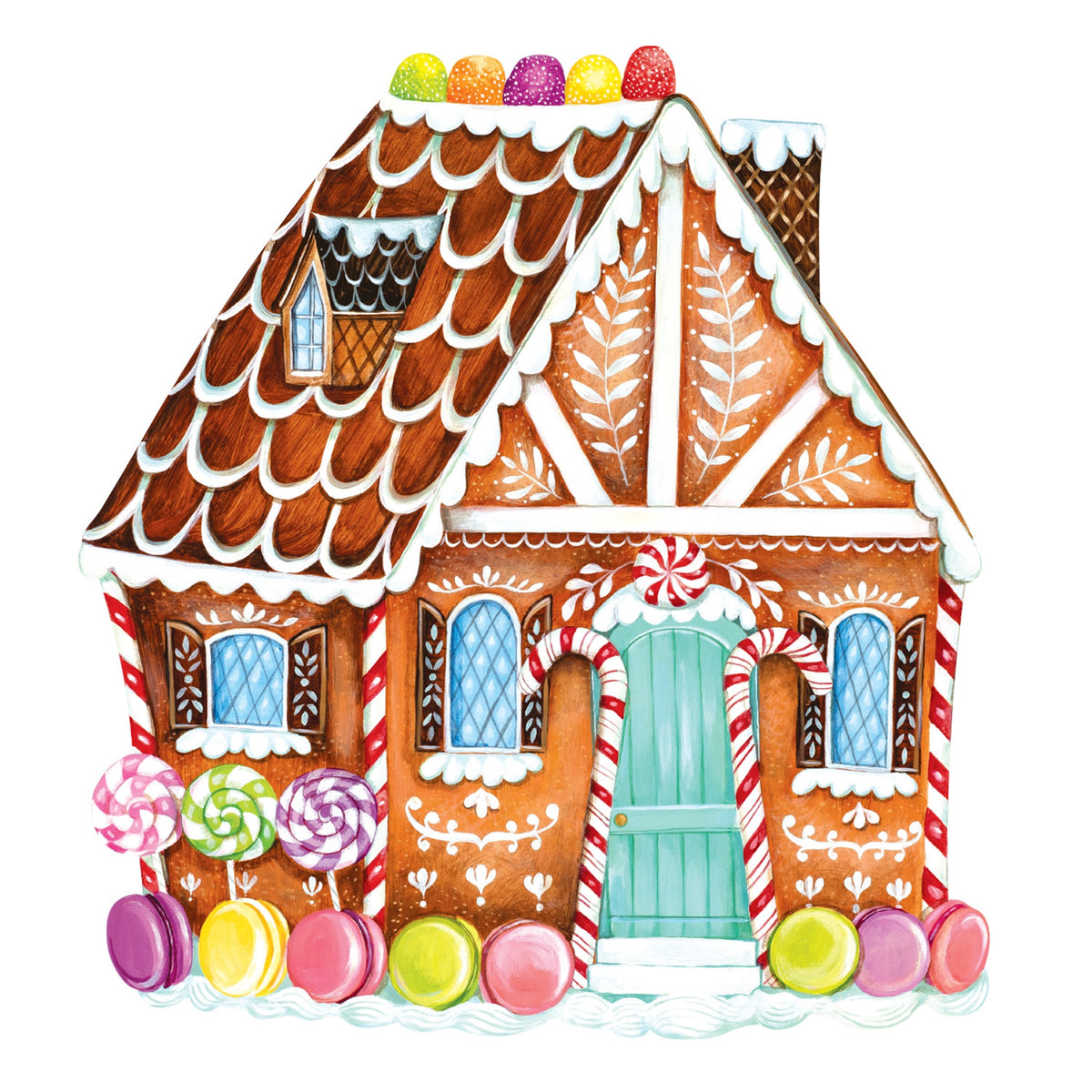 Placemat Paper - Die Cut Gingerbread House