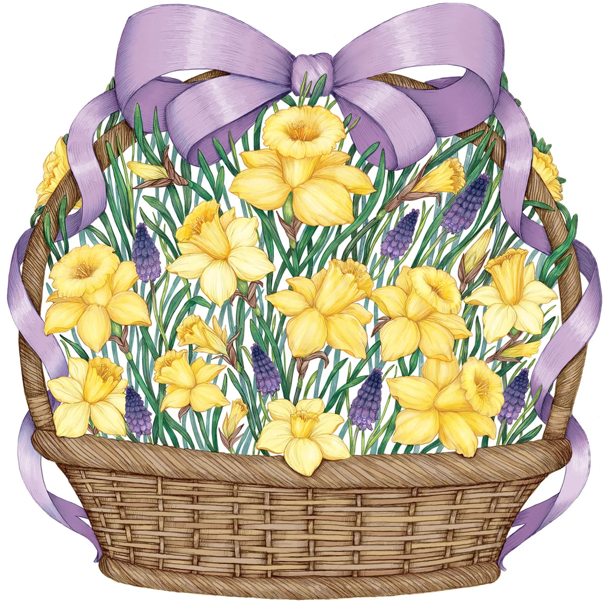 Placemat Paper - Die cut Daffodil Basket