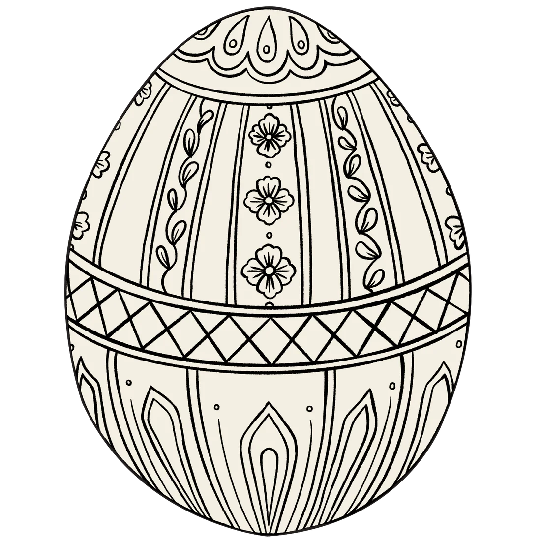 Placemat Paper - Die Cut Easter Egg (coloring)
