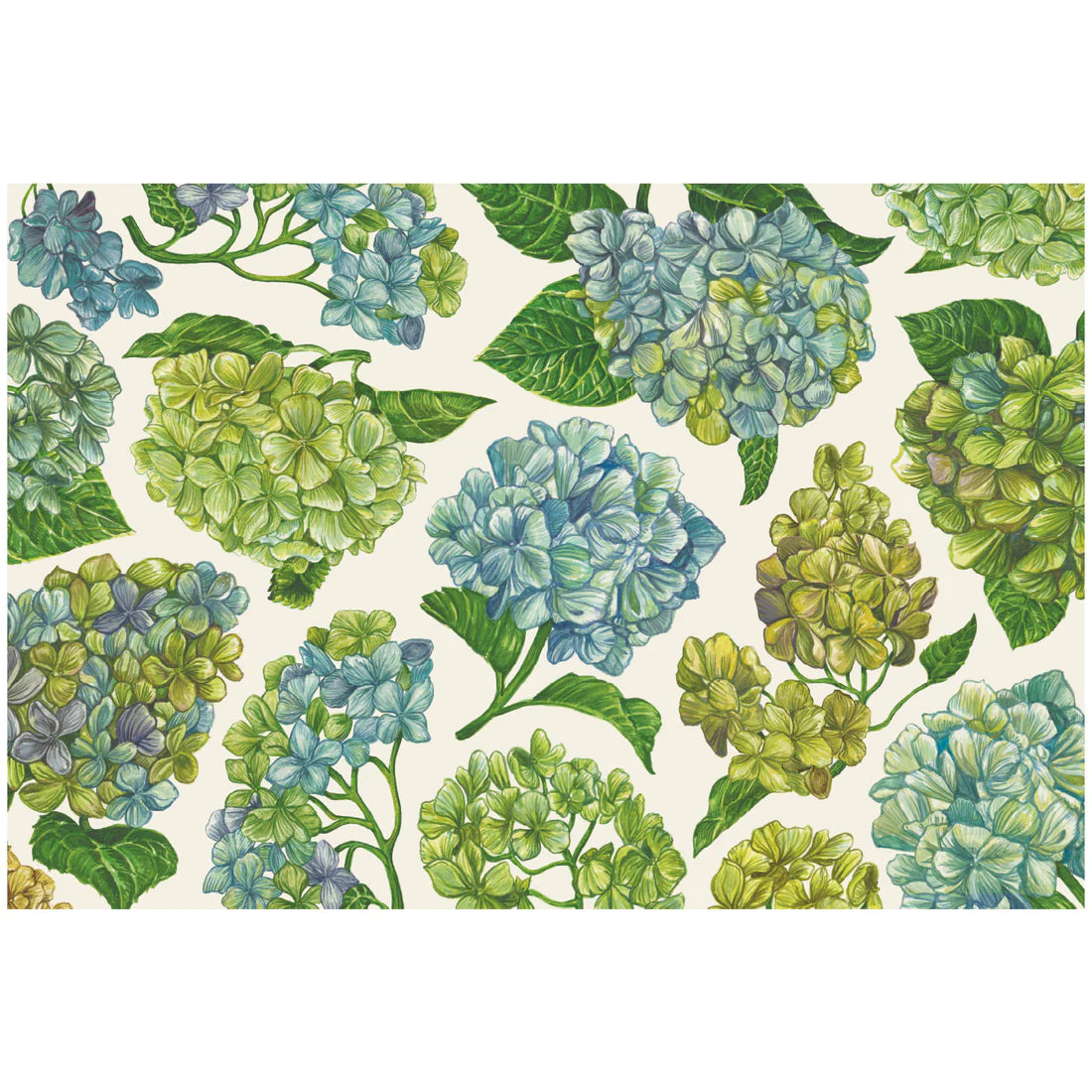 Placemat Paper - Blooming Hydrangeas