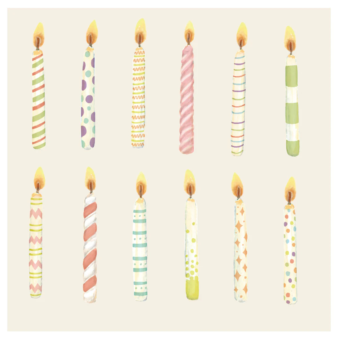 Napkin Cocktail Birthday Candles