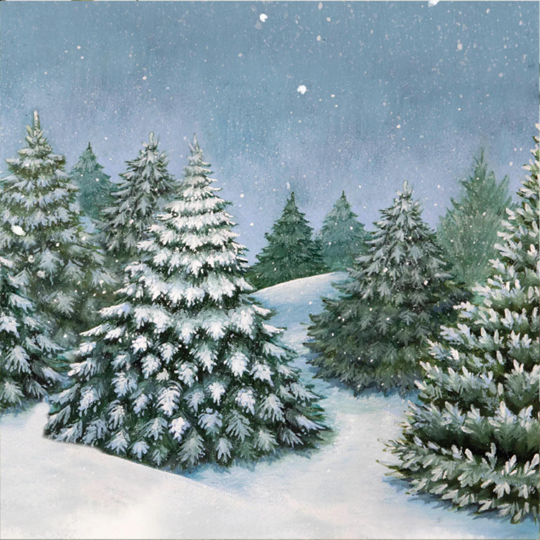 Napkin Cocktail Evergreen Forest