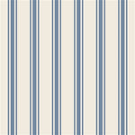 Napkin Cocktail Cornflower Blue linen stripe