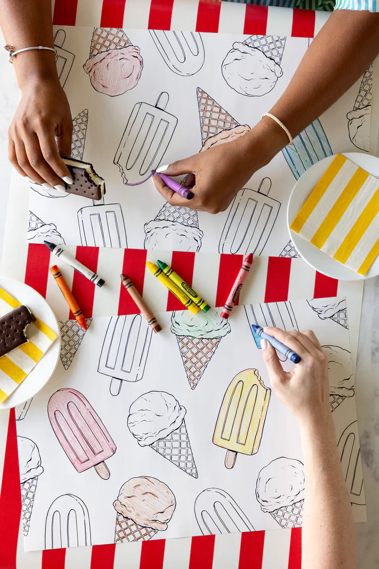 Placemats Coloring Summer Treats