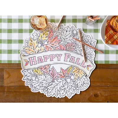 Placemat Paper - Diecut Happy Fall Coloring